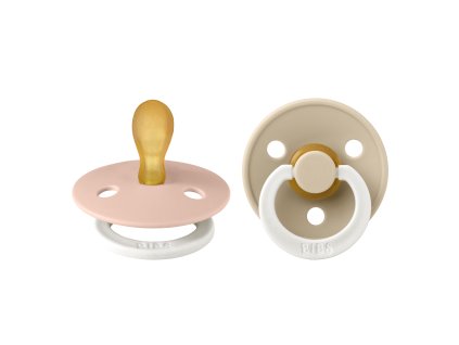 BIBS Colour symetricke cumliky z prirodneho kaucuku 2ks Nocny Blush Vanilla velkost 1 2121425 5713795249053