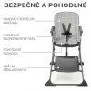 KINDERKRAFT Stolička jedálenská Foldee Grey (Varianta KINDERKRAFT Stolička jedálenská Foldee Grey)