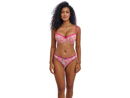 FREYA FLIRT HOT PINK UW PADDED HALF CUP BRA AA403315 BRIEF AA403350 F TRADE WEB
