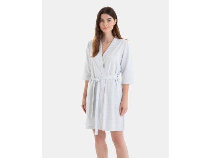 bata cruzada corta de mujer con manga 3 4 l256222