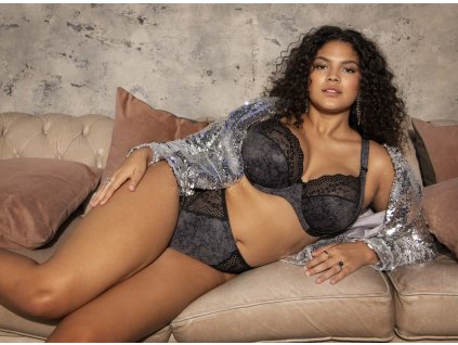 LUCIE BLACK UW PLUNGE BRA STRETCH EL4490 HIGH LEG BRIEF EL4496 CONSUMER BLK