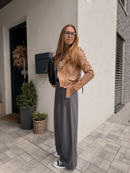 Koženková bunda Caramel