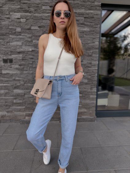 Mom džíny Skyblue