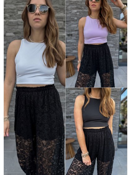 Hladký crop top