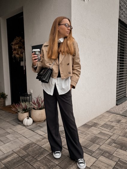 Černé širší kalhoty NORM