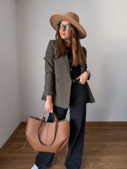 Delší blazer Khaki