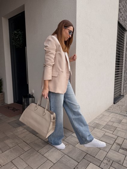 Delší blazer Beige