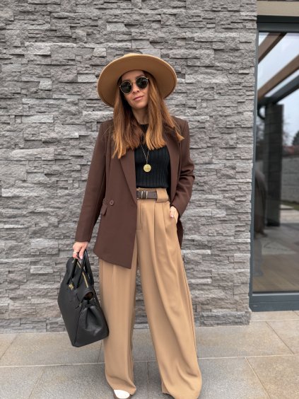 Delší blazer BROWN