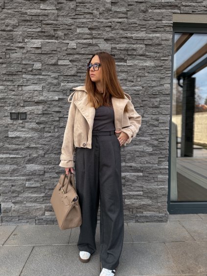 Široké kalhoty DARK GREY