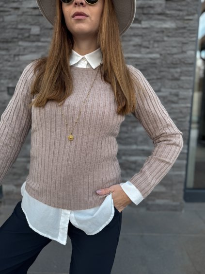 Hnědý svetřík Zie BROWN