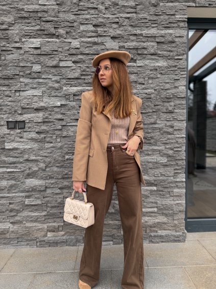 Široké džíny BROWN