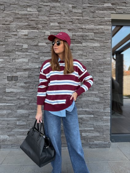 Pruhovaný svetr Colors