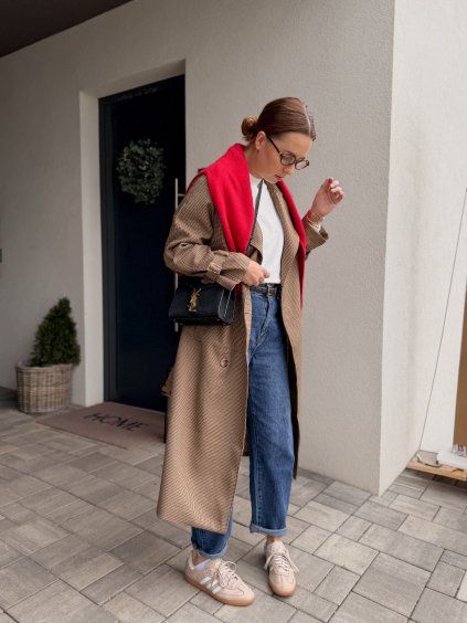 Károvaný trenčkot