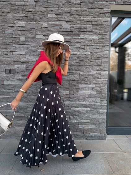 Sukně s puntíky BLACK