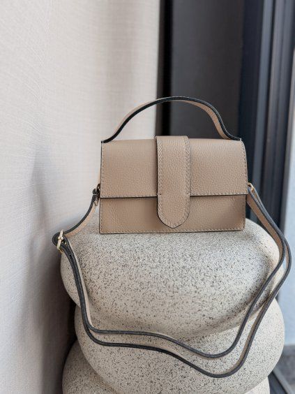 Kožená kabelka Jacque BEIGE