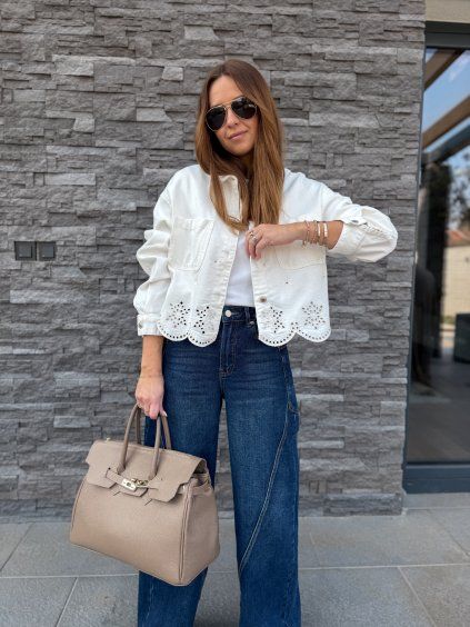 Džínová bunda WHITE