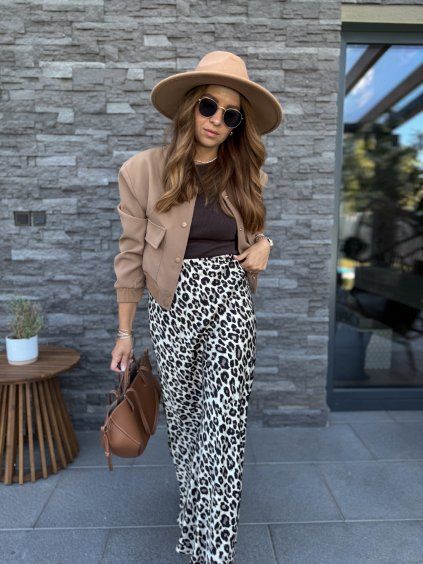 Leopardí hedvábná sukně