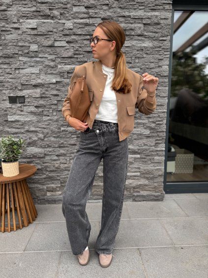 Široké džíny Grey