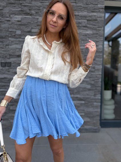 Nabíraná sukně BLUE