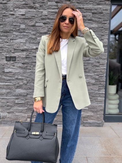 Delší blazer SageGreen
