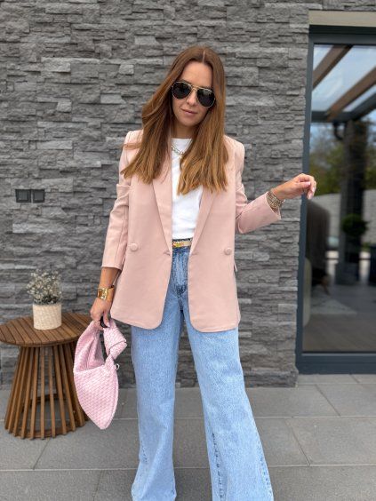 Delší blazer PINK