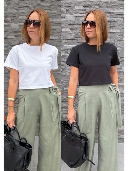 Basic triko CROP - vysoká gramáž