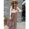 Široké kalhoty Perfect BROWN