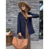 Strukturovaný blazer s podílem vlny NAVY