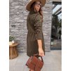 Manšestrové šaty Khaki