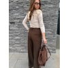 Hnědé široké kalhoty MILE