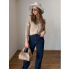 Svetřík s knoflíčky Taupe