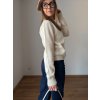 Svetřík s knoflíčky Ecru