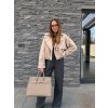 Semišová bunda BEIGE
