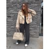 Semišová bunda BEIGE