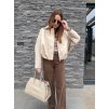 Koženkový bomber BEIGE