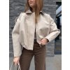 Koženkový bomber BEIGE