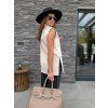 Vesta s rozparky BEIGE