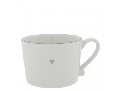 keramicky hrnek white with grey edge