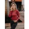 Tričko Tean red rib basic