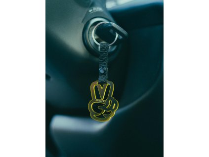 Keychain Happy style pvc : yellow