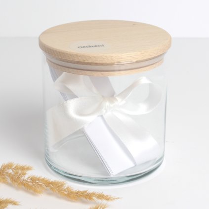 Sklenice Očištění s prázdnými papírky pro rituál očisty