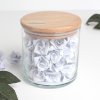 Sklenice s citáty Poděkování – designová sklenice s 31 origami (růže) pro každodenní rituál Poděkování.