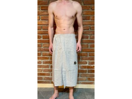 Kilt do sauny pánský len/bavlna 75x145cm