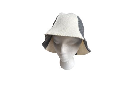 BELUTO Saunový klobouk - šedobílý
