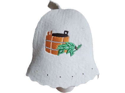 BELUTO Klobouk do sauny s výšivkou - vědro