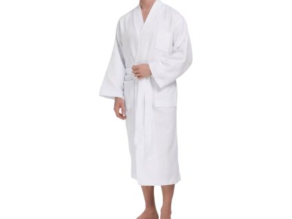 Župan do sauny vaflový - bílý