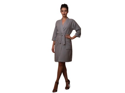 Saunový župan dámský - šedý