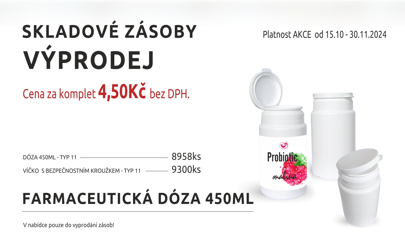 FARMACEUTICKÁ DÓZA 450ml bílá