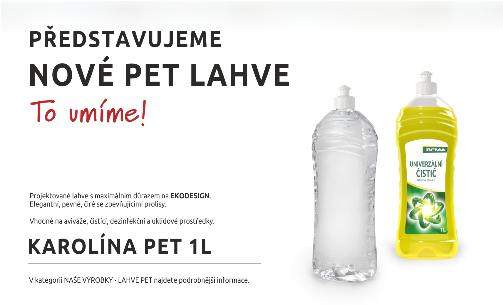 NOVÁ PET LAHEV KAROLÍNA 1L