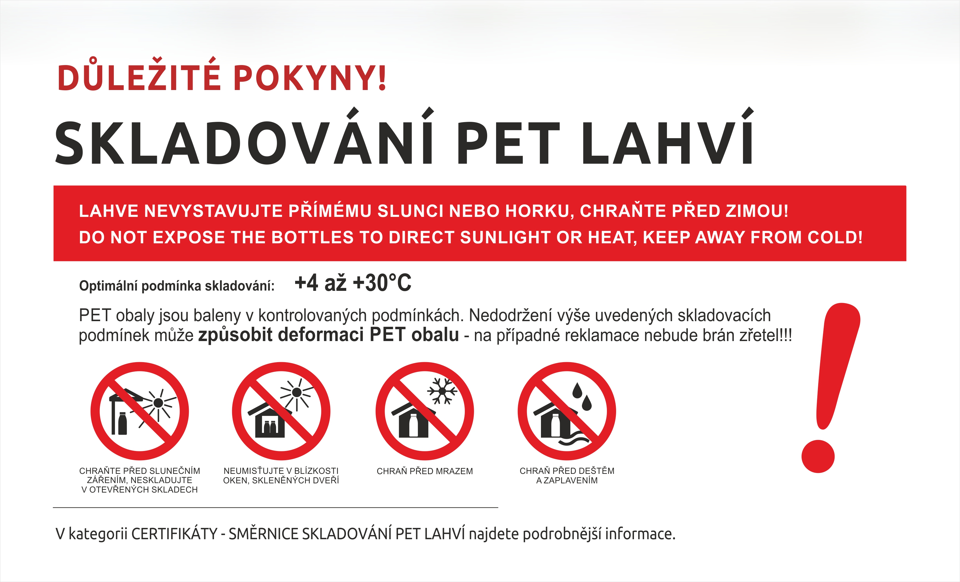 SKLADOVÁNÍ PET LAHVÍ